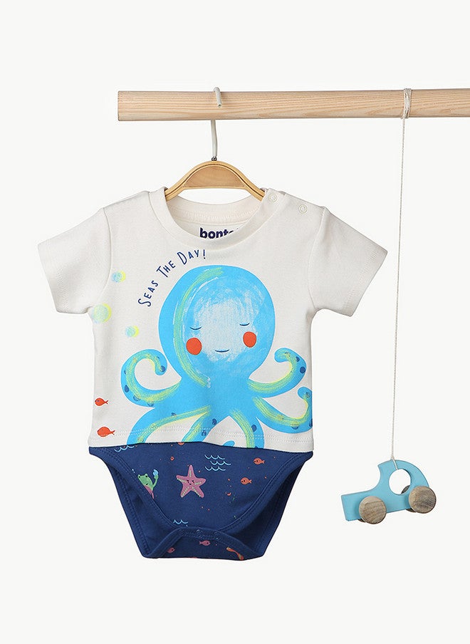 Bontots Infant Boys Printed Organic Cotton Bodysuit - Image 2